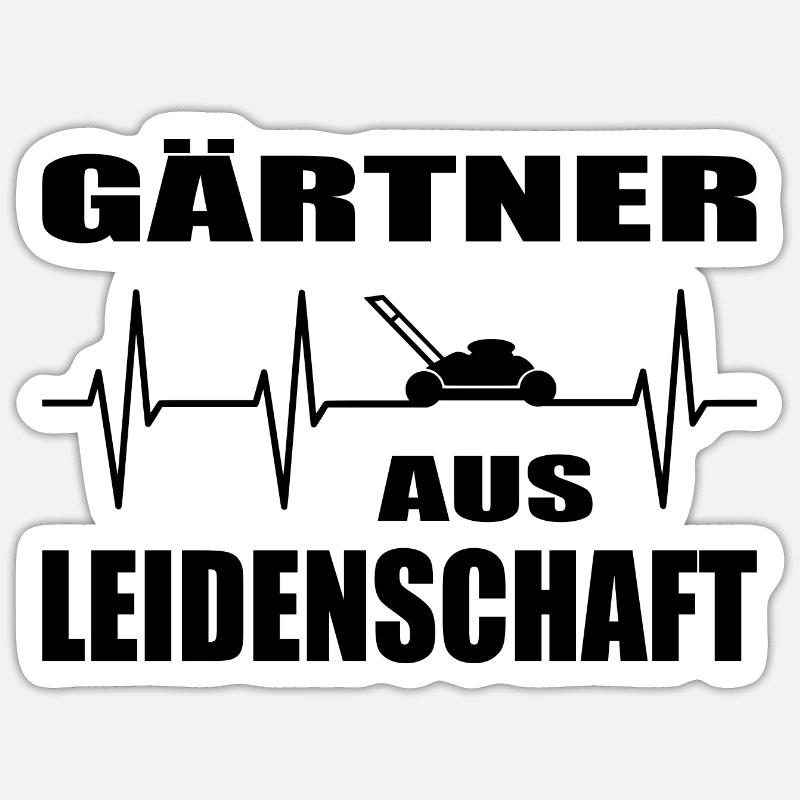 Garten - Sticker Größe S (10 x 10 cm) - Mattweiß
