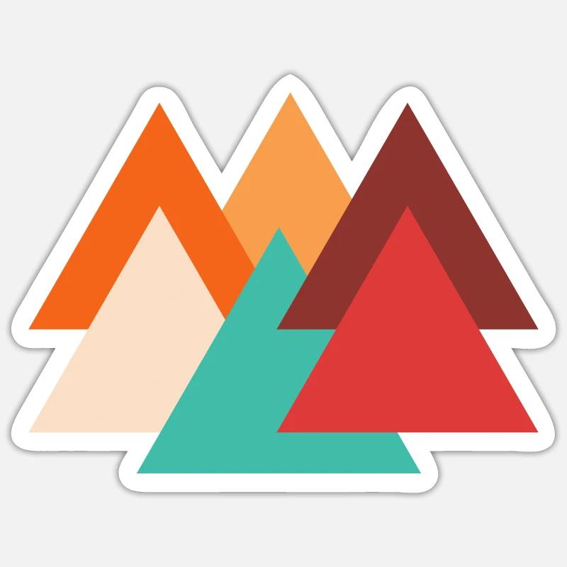 Retro triangle Sticker size S (10 x 10 cm)