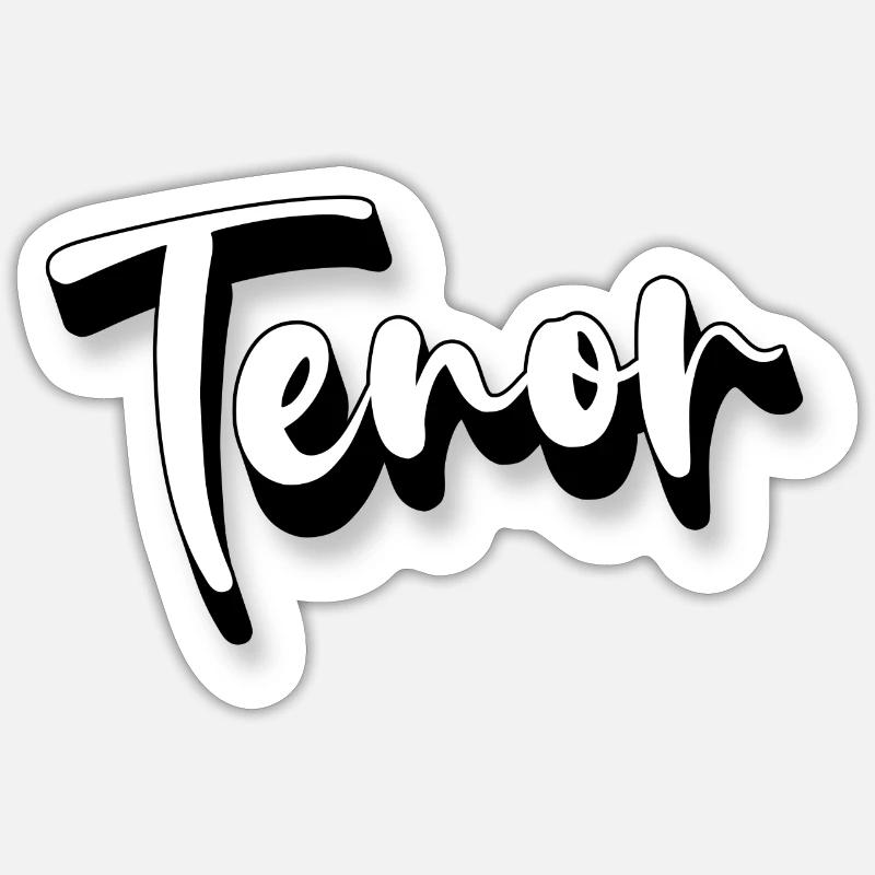 Tenor - Sticker Größe S (10 x 10 cm) - Mattweiß