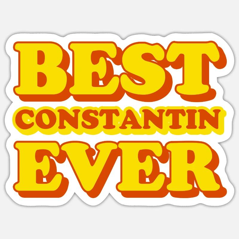 Constantin First Name Funny Gift Sticker size S (10 x 10 cm)