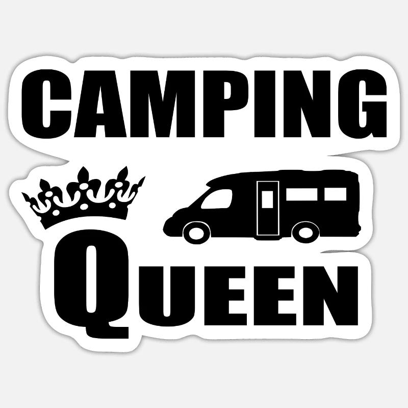Camping - Sticker Größe S (10 x 10 cm) - Mattweiß