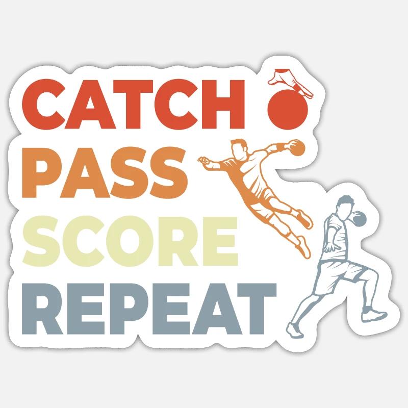 Handball Techniques - Sticker taille S (10 x 10 cm) - blanc mat