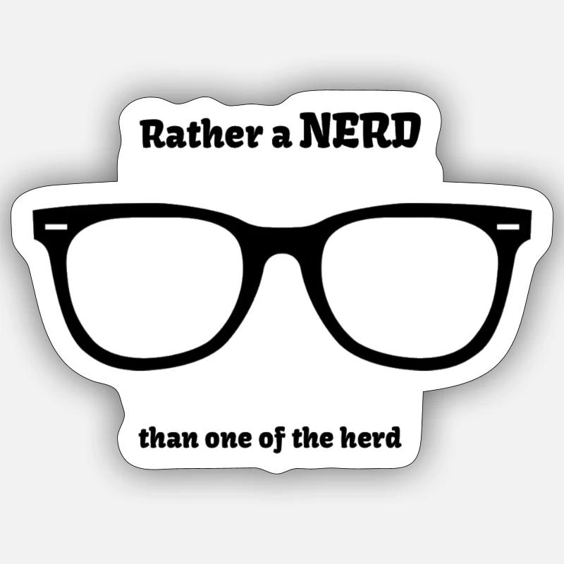 Rather a Nerd Sticker size S (10 x 10 cm)