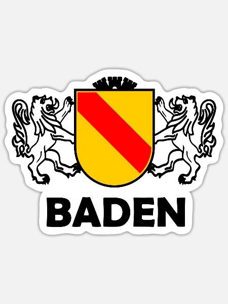 Das schöne Badnerland im Süden - Sticker Größe S (10 x 10 cm) - Mattweiß