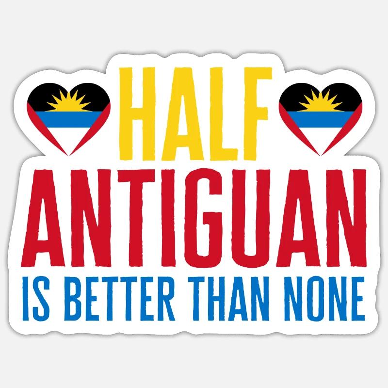 Drapeau d’Antigua-et-Barbuda - Sticker taille S (10 x 10 cm) - blanc mat