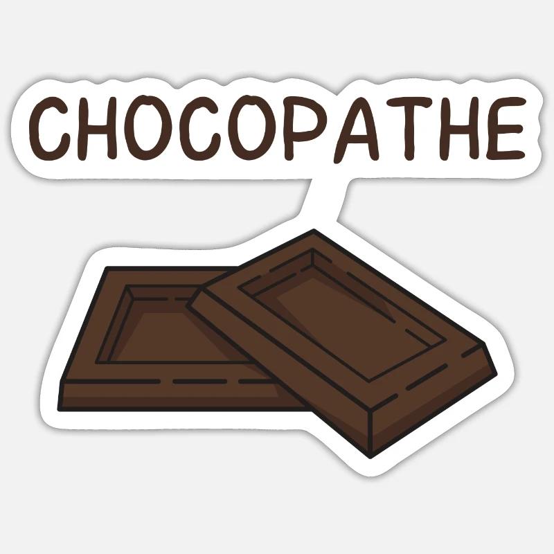 Amateur de chocolat - Sticker taille S (10 x 10 cm) - blanc mat
