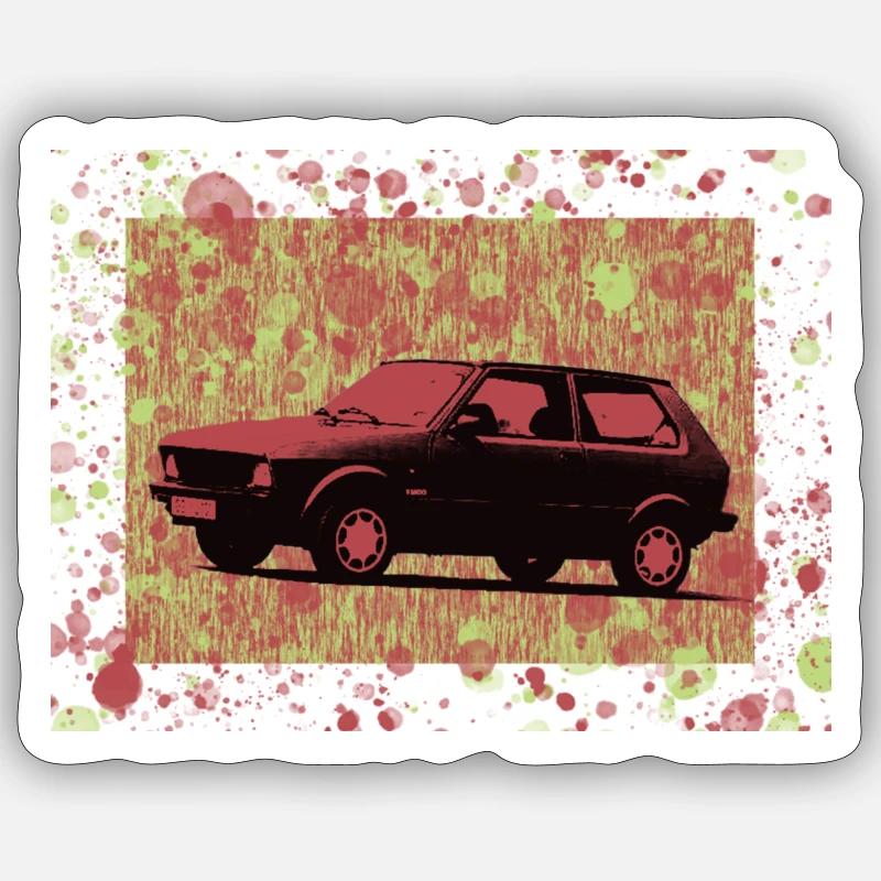 Yugo 45 Spritzer - Sticker taille S (10 x 10 cm) - blanc mat