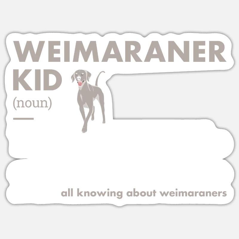 Weimaraner Kid Definition - Sticker size S (10 x 10 cm) - white matte