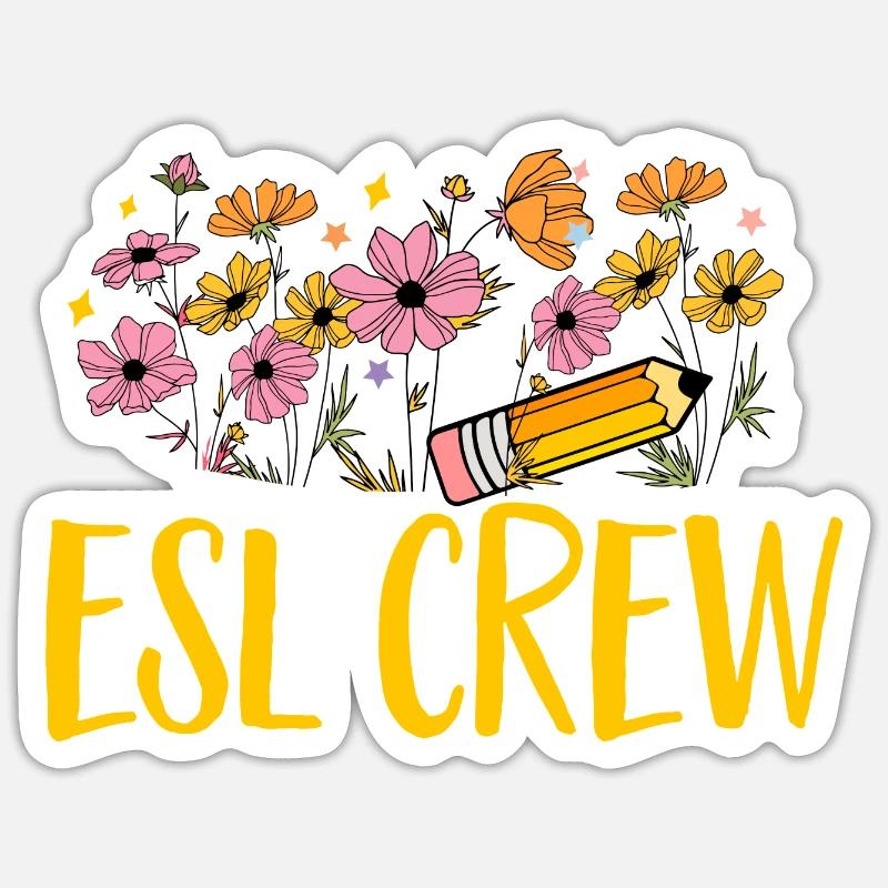 Professeur d’anglais langue seconde langue étrangère Sticker taille S (10 x 10 cm)