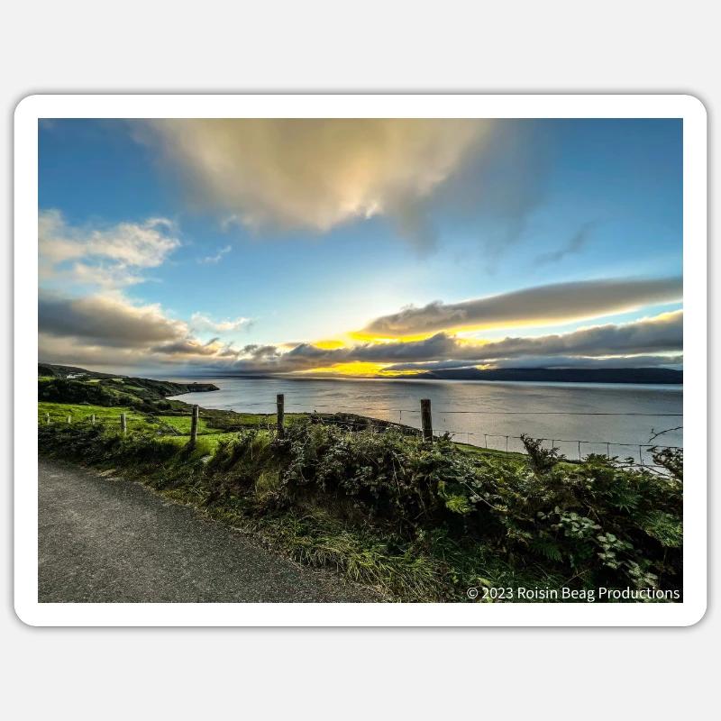 An Irish Sunset - Sticker size S (10 x 10 cm) - white matte