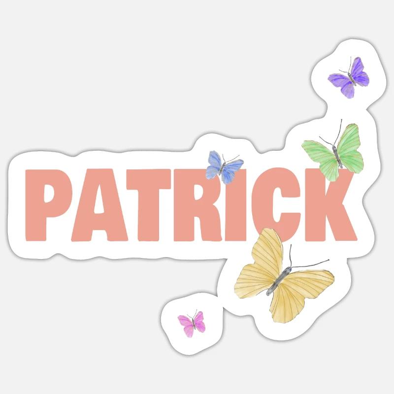 Patrick Patrick - Sticker size S (10 x 10 cm) - white matte