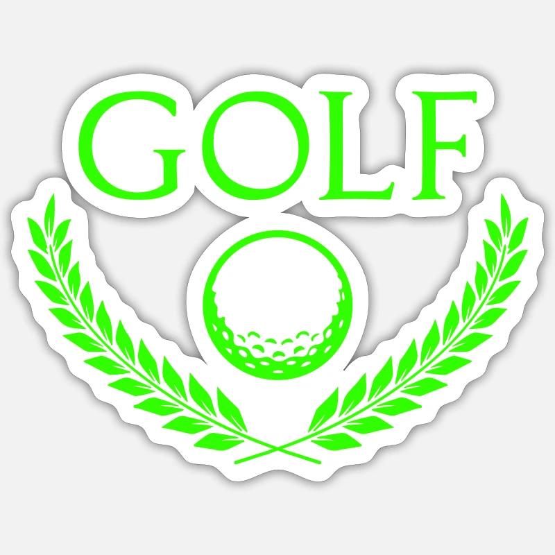 Golf - Sticker Größe S (10 x 10 cm) - Mattweiß