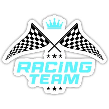 Racing Team - Sticker size S (10 x 10 cm) - white matte - Front