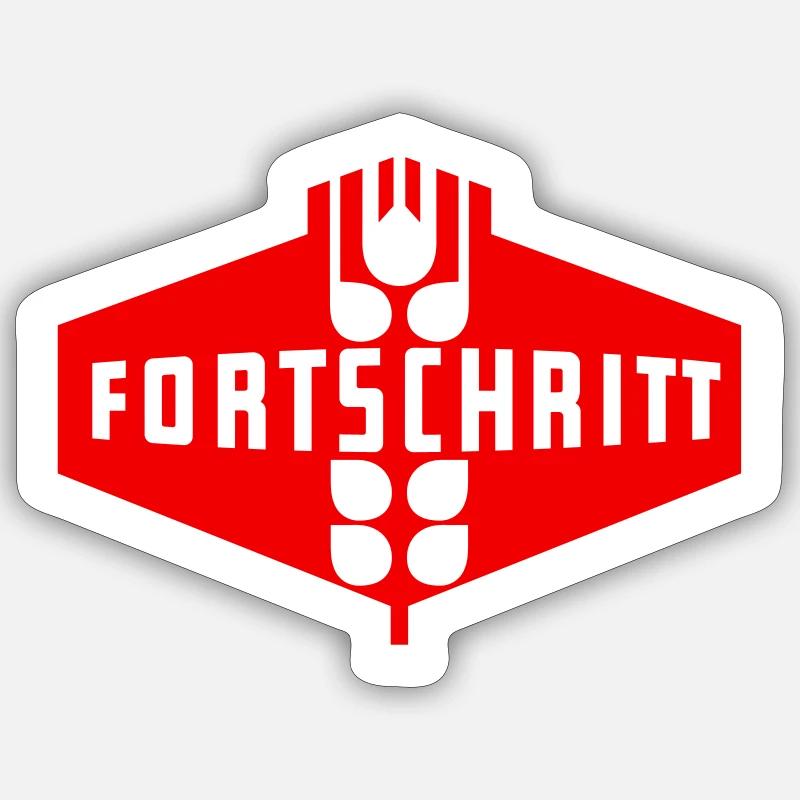 Progress GDR (two-tone) - Sticker size S (10 x 10 cm) - white matte