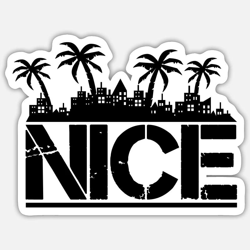 nice - Sticker size S (10 x 10 cm) - white matte