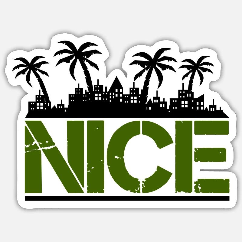 nice - Sticker size S (10 x 10 cm) - white matte