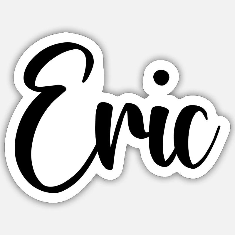 Name - Eric - Sticker size S (10 x 10 cm) - white matte