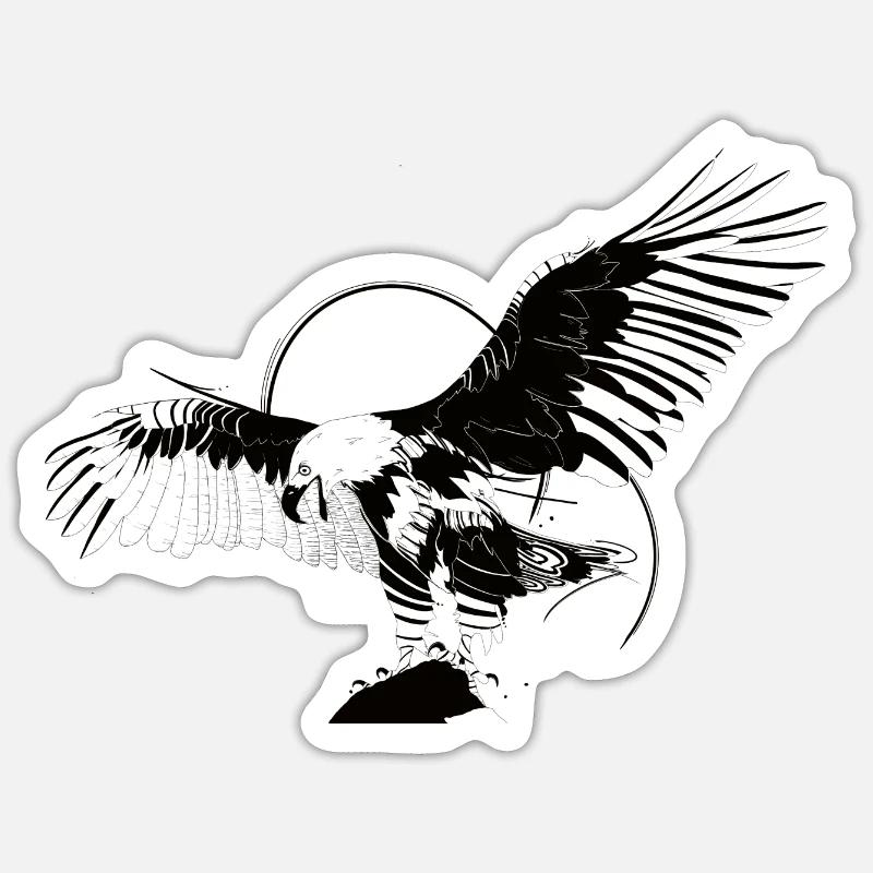 Aigle - Sticker taille S (10 x 10 cm) - blanc mat
