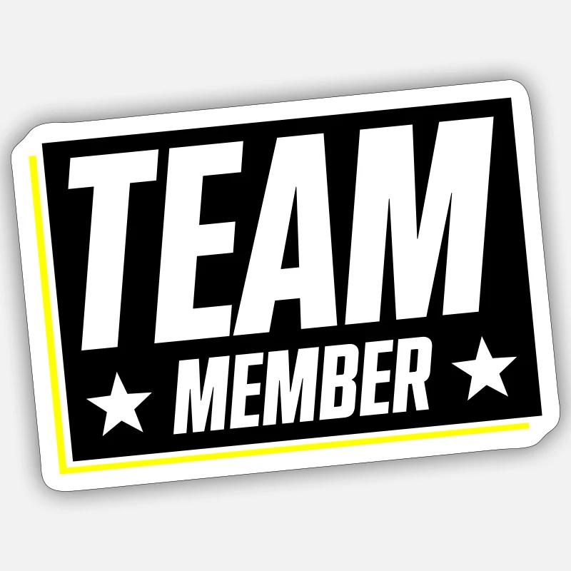 Team Member - Sticker size S (10 x 10 cm) - white matte