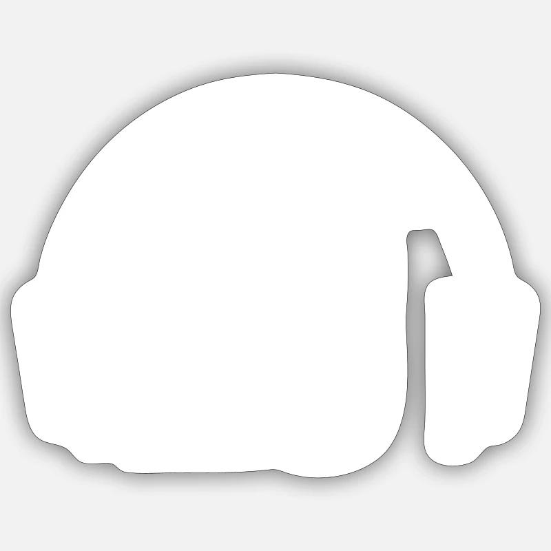 Casque DJ Techno Design et DJ Sticker taille S (10 x 10 cm)