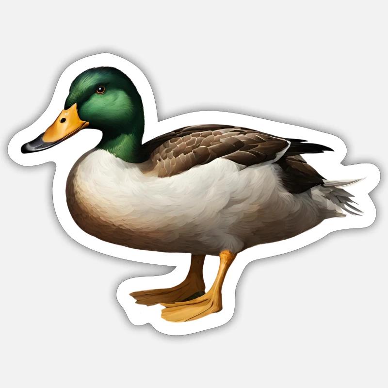 Duck - Sticker size S (10 x 10 cm) - white matte