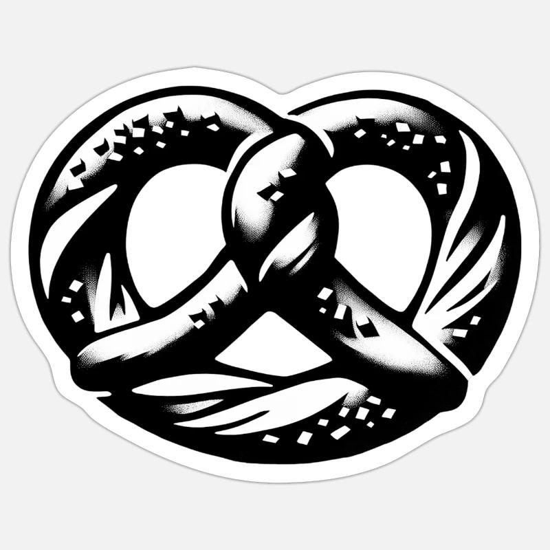 BREZEL Backwaren pretzel Sticker Größe S (10 x 10 cm)