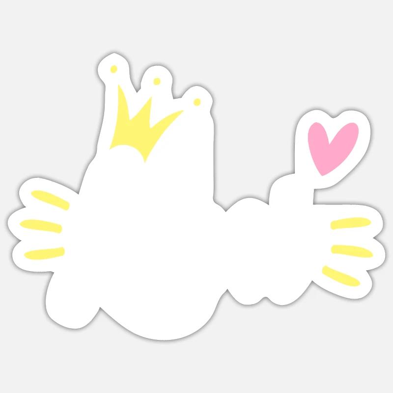 Leni Name Crown - Sticker size S (10 x 10 cm) - white matte