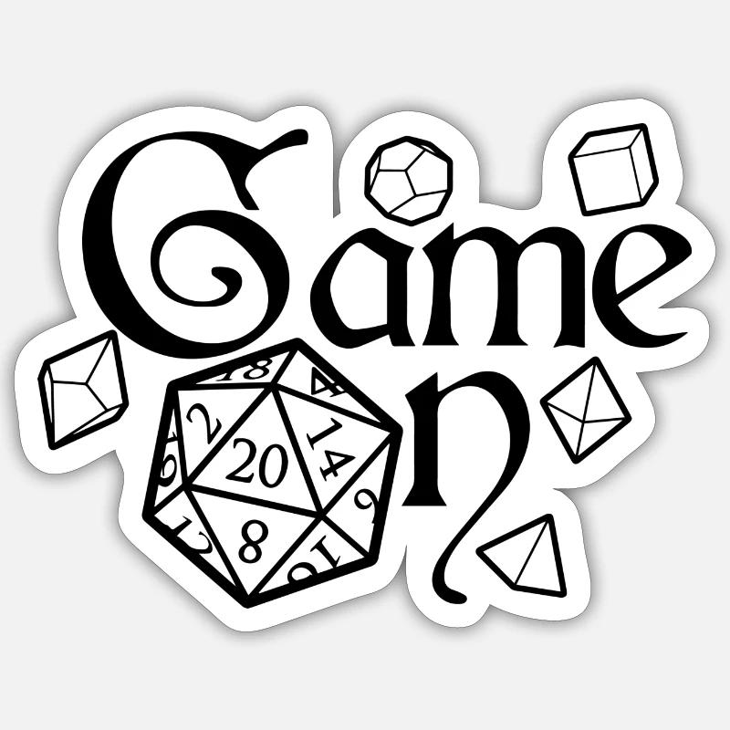 Game On RPG GAME - Sticker size S (10 x 10 cm) - white matte