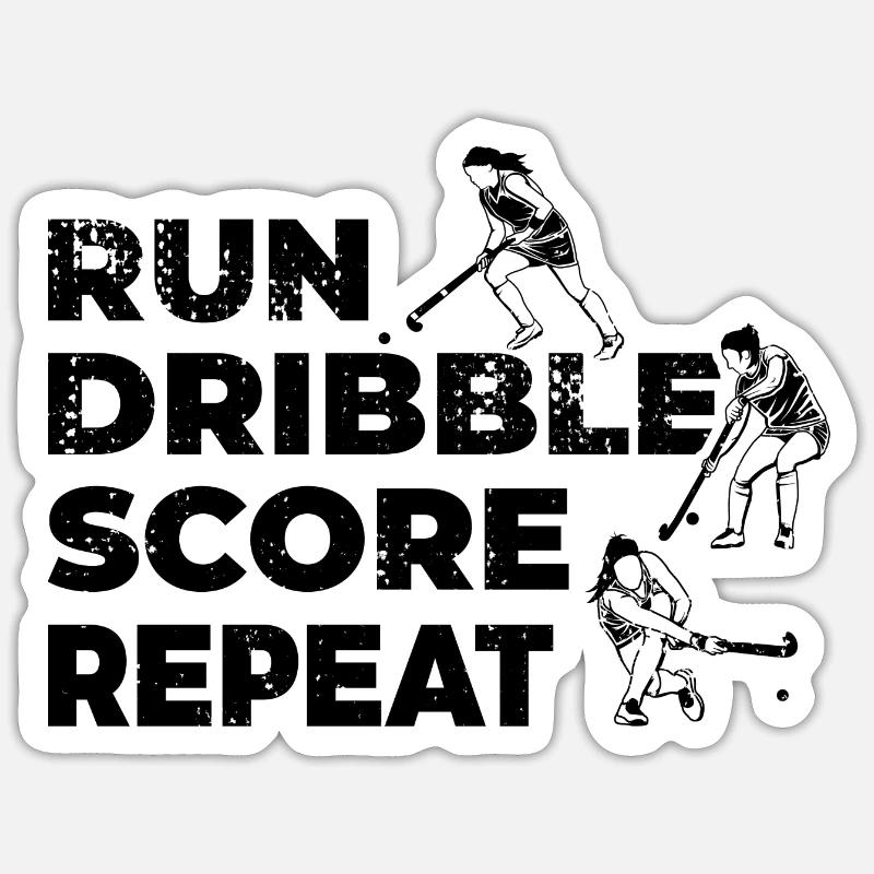 Run Dribble Score Repeat Sticker size S (10 x 10 cm)