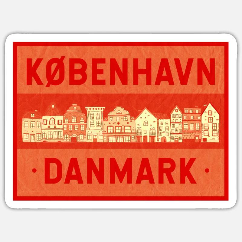 Copenhague - Danemark Sticker taille S (10 x 10 cm)