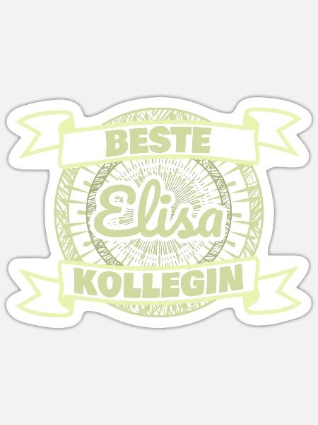 Arbeitskollegin Elisa - Sticker Größe S (10 x 10 cm) - Mattweiß