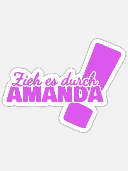Amanda als Vorname - Sticker Größe S (10 x 10 cm) - Mattweiß