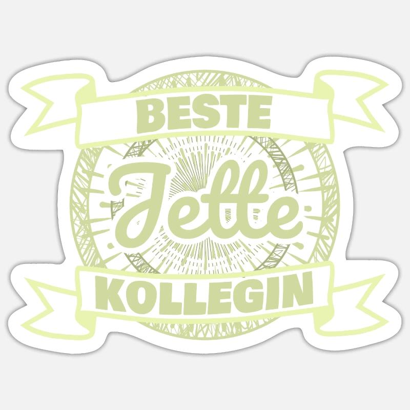 Jette - Sticker Größe S (10 x 10 cm) - Mattweiß