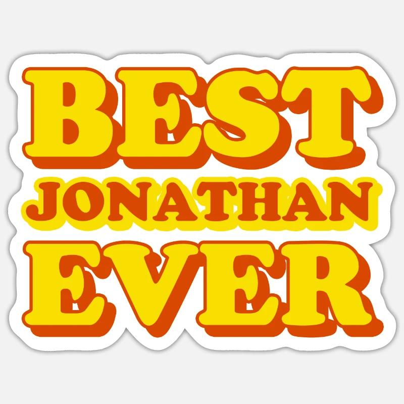 Funny gift with first name Jonathan Sticker size S (10 x 10 cm)