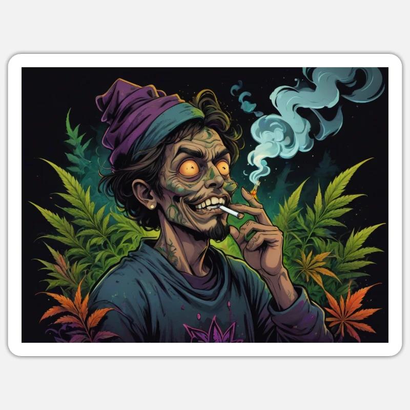 Crazy Man Sticker size S (10 x 10 cm)