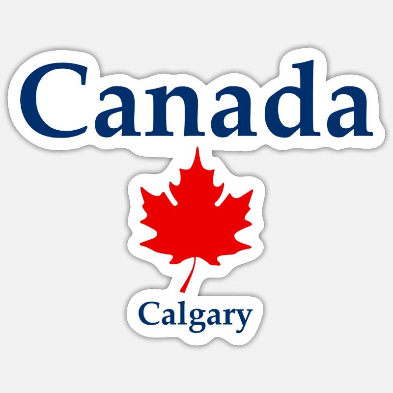Calgary - Alberta - Canada - Kanada - Sticker Größe S (10 x 10 cm) - Mattweiß