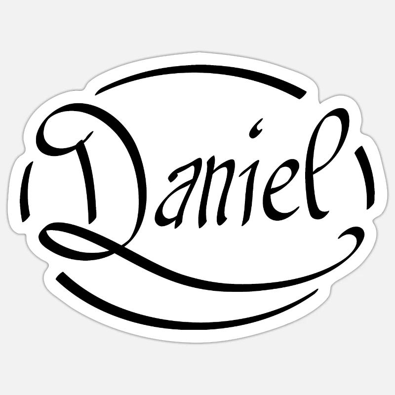 Daniel - Sticker taille S (10 x 10 cm) - blanc mat