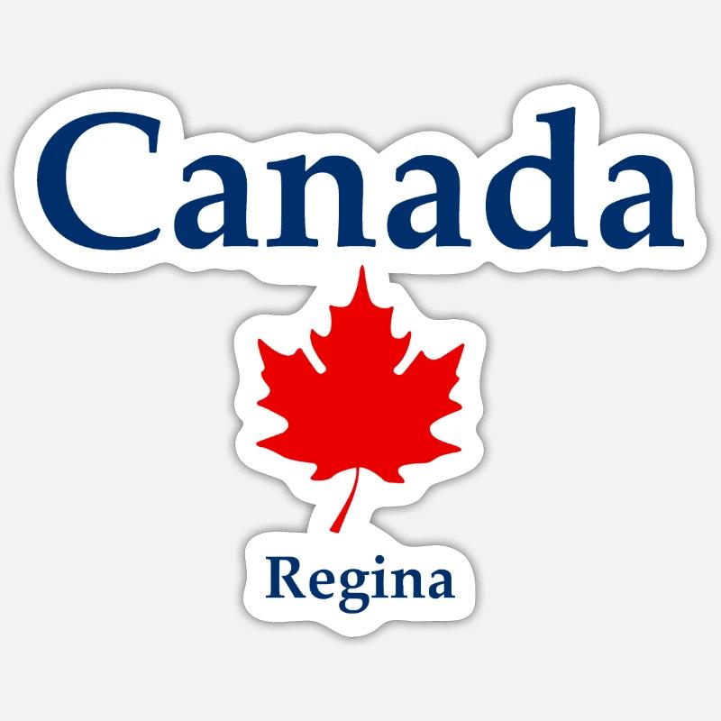 Regina - Saskatchewan - Canada - Kanada - Sticker taille S (10 x 10 cm) - blanc mat