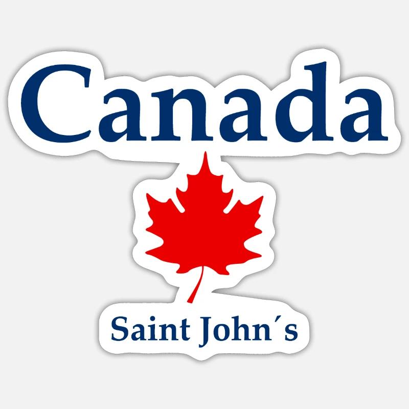 Saint John´s - Canada - Kanada - Sticker taille S (10 x 10 cm) - blanc mat