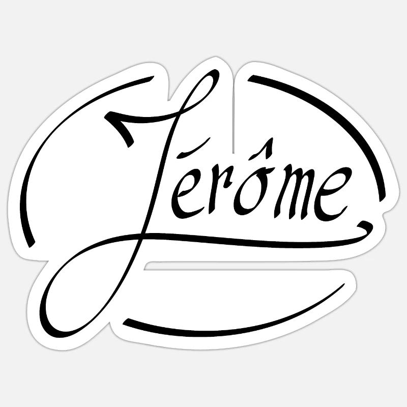 Jérôme - Sticker size S (10 x 10 cm) - white matte
