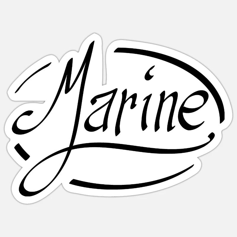 Navy - Sticker size S (10 x 10 cm) - white matte