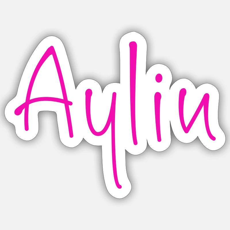 Aylin - Sticker Größe S (10 x 10 cm) - Mattweiß