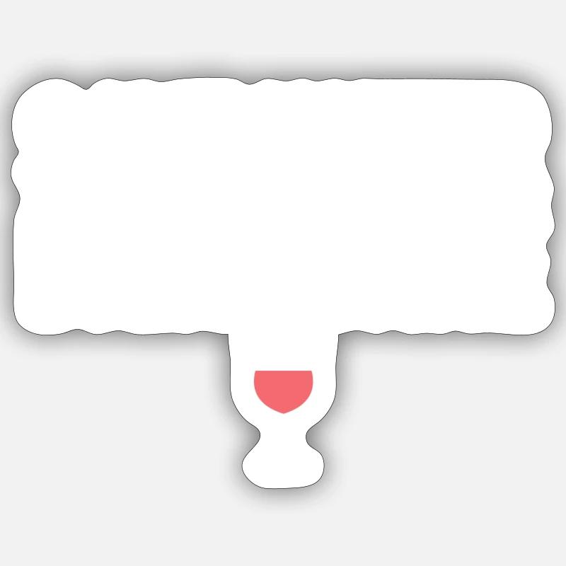Save water drink wine - Sticker Größe S (10 x 10 cm) - Mattweiß