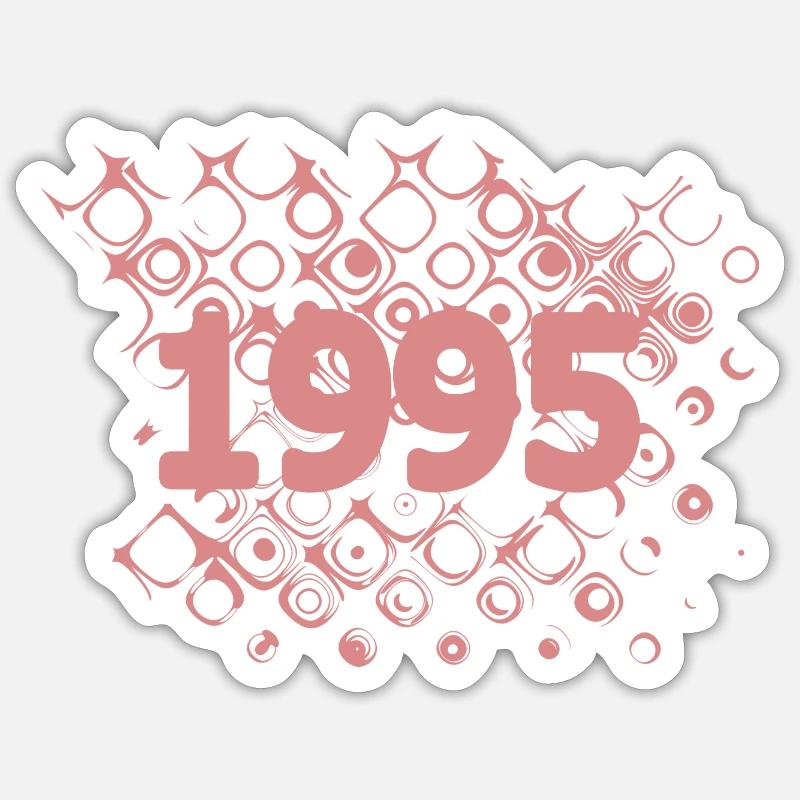 1995 1995 - Sticker Größe S (10 x 10 cm) - Mattweiß