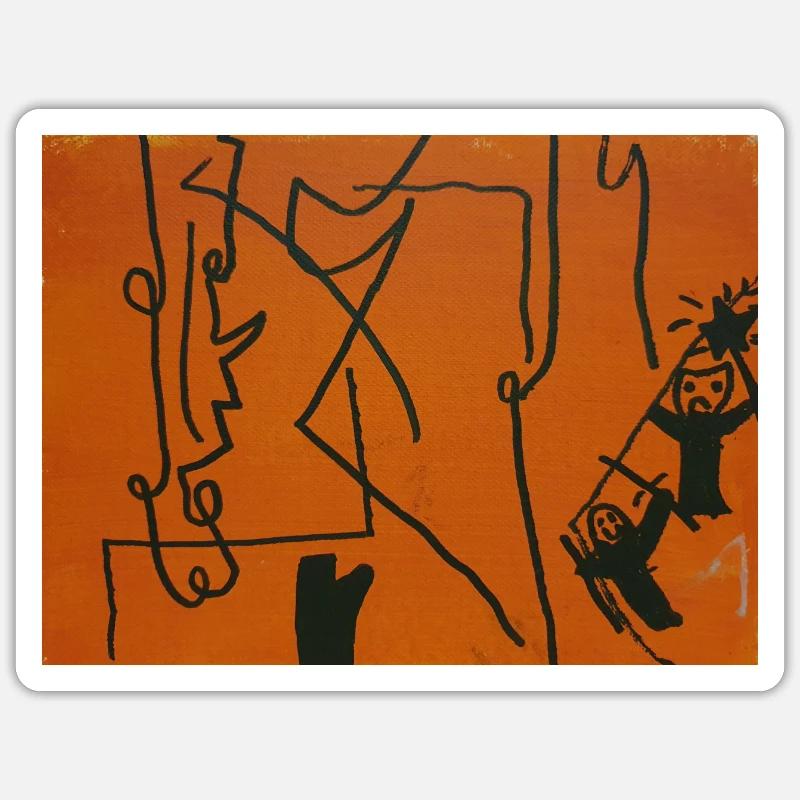 Ninja-Duell Sticker Größe S (10 x 10 cm)