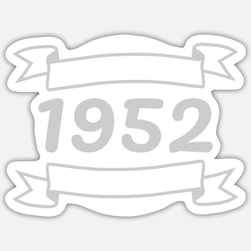Oldtimer 1952 - Sticker Größe S (10 x 10 cm) - Mattweiß