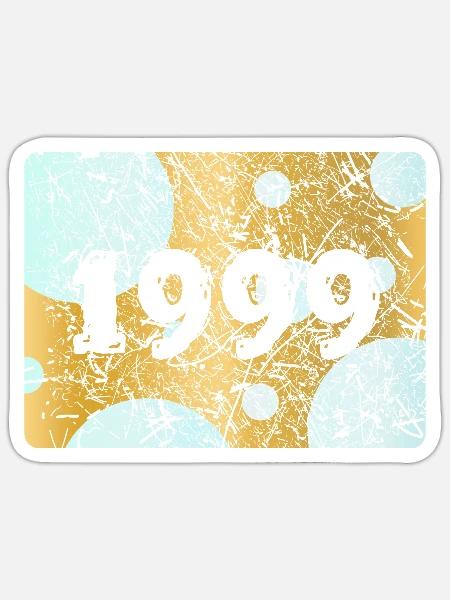 1999 1999 - Sticker Größe S (10 x 10 cm) - Mattweiß
