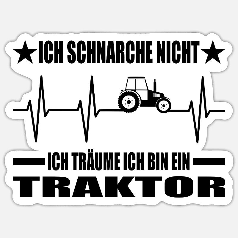 Traktor - Sticker Größe S (10 x 10 cm) - Mattweiß