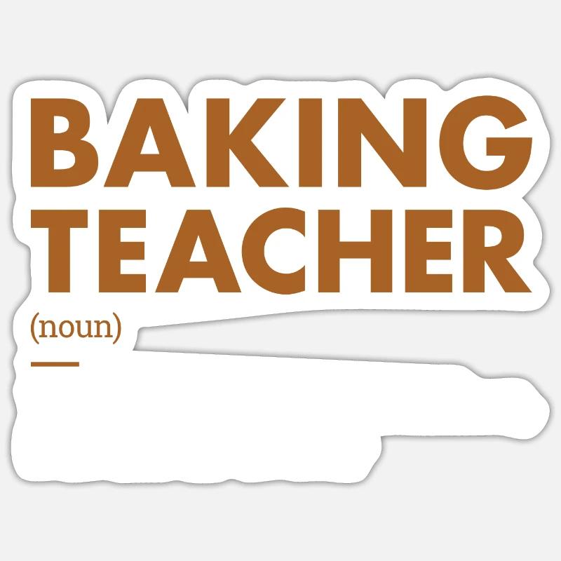 Baker Teacher Definition Baking - Sticker Größe S (10 x 10 cm) - Mattweiß