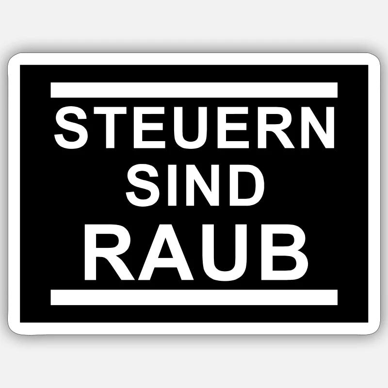 Steuern Sticker Größe S (10 x 10 cm)
